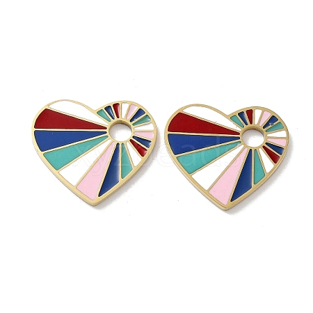 Ion Plating(IP) 304 Stainless Steel Enamel Pendants LS-STAS-P339-17G-01-1