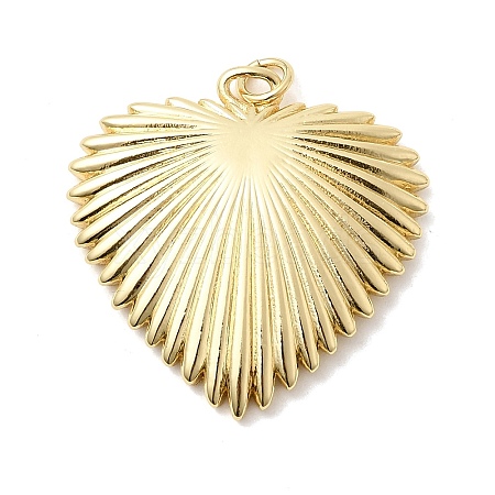 Heart Charms Brass Pendants KK-H529-62A-G-1