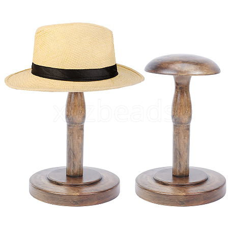 Wood Dome Shaped Stem Hat Rack ODIS-WH0001-46B-1