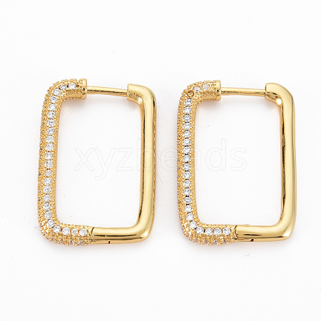 Rectangle Hoop Earrings for Girl Women X-EJEW-N099-002LG-NF-1