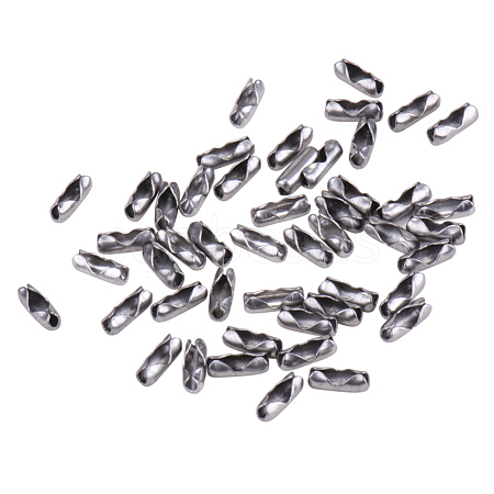   304 Stainless Steel Ball Chain Connectors Jewelry Necklace Clasps 9x3.5mm STAS-PH0002-42P-1