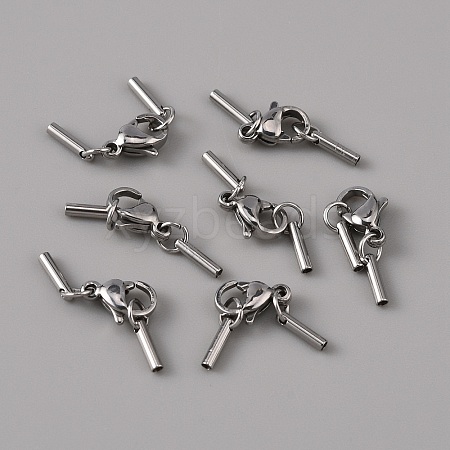 304 Stainless Steel Lobster Claw Clasps STAS-WH0044-06A-P-1
