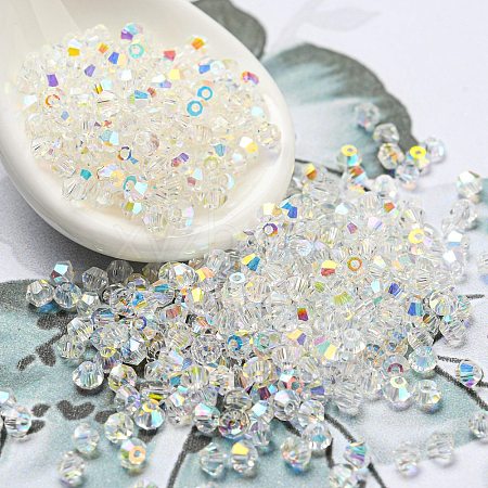 AB Color Plated Electroplate Transparent Glass Beads EGLA-M030-02A-AB01-1