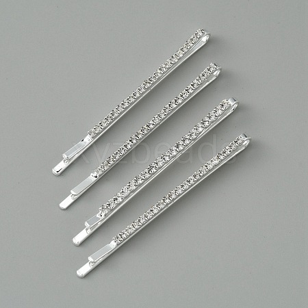 Metal Rhinestone Hair Bobby Pins FIND-WH0152-33S-1