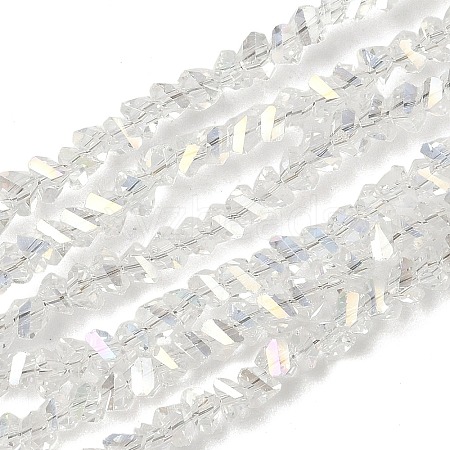 Electroplate Transparent Glass Beads Strands LS-EGLA-P061-04C-AB16-1