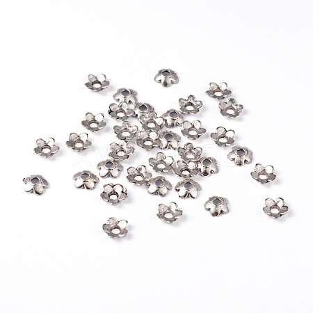 Tibetan Style Alloy Bead Caps TIBEB-P002-08AS-NR-1
