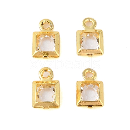 Rack Plating Brass Glass Pendants KK-S385-02G-03-1