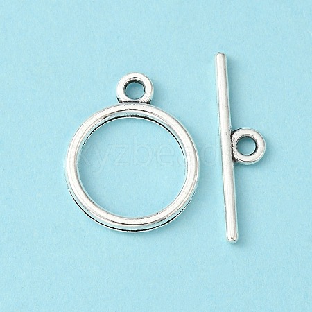 Tibetan Style Toggle Clasps TIBEP-A12208-S-LF-1