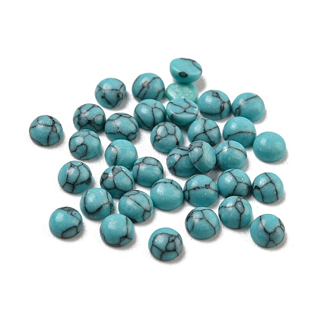 Dyed Handmade Synthetic Turquoise Cabochons G-B070-19C-1