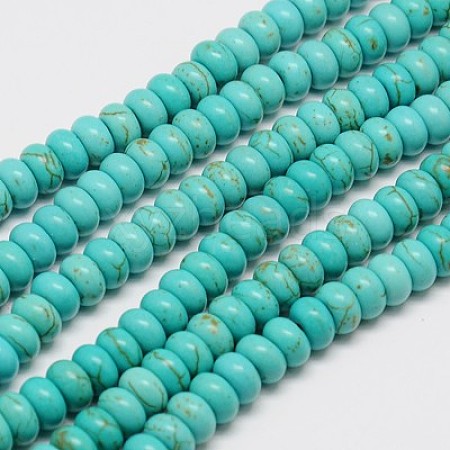 Synthetic Turquoise Beads Strands X-TURQ-G109-6x3mm-06-1