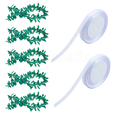 Plastic Leaf Napkin Rings AJEW-WH0528-94-1