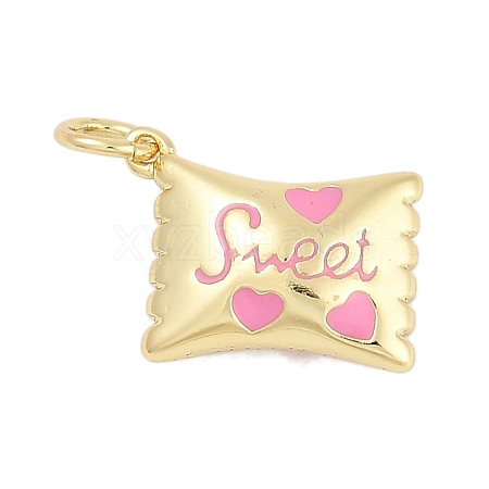 Brass Enamel Charms X-KK-Q028-17A-G-1