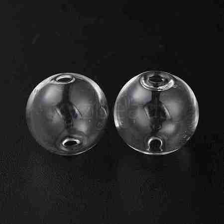 Handmade Two Holes Blown Glass Globe Beads FIND-WH0104-03D-1