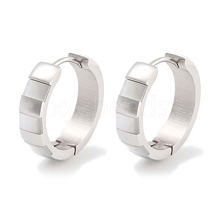 304 Stainless Steel Hoop Earrings EJEW-C096-28B-P-1