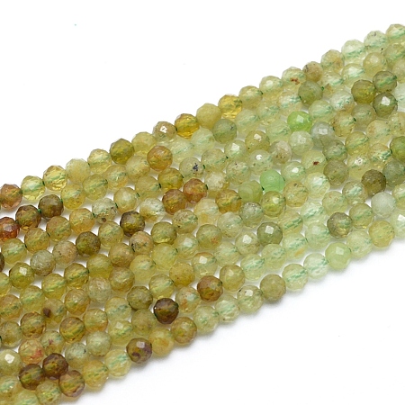 Natural Green Garnet Beads Strands G-G823-19-3mm-1