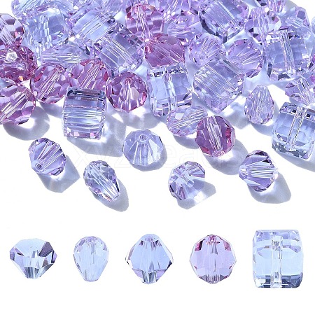 50Pcs 5 Styles Imitation Austrian Crystal Beads FIND-YW0004-71B-1