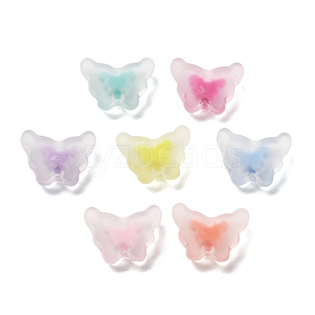 Frosted Transparent Acrylic Beads OACR-A032-23-1