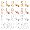 DICOSMETIC 18Pcs 3 Colors 304 Stainless Steel Stud Earring Findings STAS-DC0010-87-1