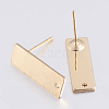 Brass Stud Earring Findings KK-F744-05KCG-2