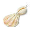 3Pcs 3 Styles Natural Scallop Shell Big Pendants PALLOY-JF03375-4