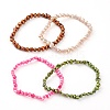 Dyed Natural Cultured Freshwater Pearl Beads Stretch Bracelets BJEW-JB05892-1