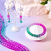 2 Strands Baking Paint Transparent Glass Beads DGLA-TA0001-20C-7