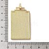 Brass Micro Pave Cubic Zirconia Pendant with Enamel KK-H458-02G-E02-3