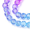 Transparent Glass Beads Strands X-GLAA-E036-07O-4