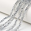 Electroplate Transparent Glass Beads Strands EGLA-A034-T3mm-M16-1