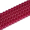 Lab Grown Red Corundum Beads Strands G-G106-N01-03-1