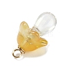 10Pcs Transparent Glass Pendants PALLOY-JF02944-5