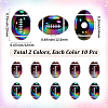 20Pcs 2 Colors Opaque Acrylic European Beads OACR-SC0003-04-2