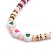Handmade Polymer Clay Heishi Beads Stretch Bracelets BJEW-JB05307-03-2