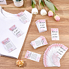 240Pcs Floral Print Paper Care Instructions Cards AJEW-FG0005-62E-4