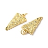 Rack Plating Brass Pave Cubic Zirconia Pendants KK-O142-20G-3