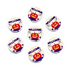 Halloween Printed Natural Wood Beads WOOD-T021-76-3