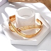 Brass Cuff Bangles for Women BJEW-F482-09G-2