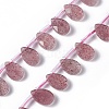 Natural Strawberry Quartz Beads Strands G-G805-B13-1