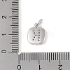 Rack Plating Brass Micro Pave CLear Cubic Zirconia Charms KK-E110-14P-K-3