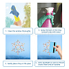 Gorgecraft 16Sheets 4 Style Waterproof PVC Colored Laser Stained Window Film Adhesive Stickers DIY-WH0256-057-3