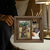 Double Sided Wooden Rotating Photo Frames with DIY Word Heart Charm DJEW-WH0076-004-5