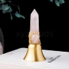 Natural Rose Quartz Bell Display Decoration PW-WGAB64F-03-1