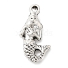 Tibetan Style Alloy Mermaid Pendants TIBEP-Q043-223-RS-1