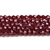 Transparent Electroplate Glass Beads Strands EGLA-A039-T3mm-A27-1