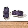 Natural Dyed Quartz Crystal Links Connector Charms G-K189-02S-05-3