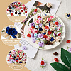 Jewelry 10 Style Polyester Imitation Flower Ornamenrt Accessories DIY-PJ0001-33-4