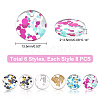   48 Pcs 6 Style Cellulose Acetate(Resin) Charms KY-PH0001-42-5