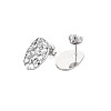 Crystal Rhinestone Oval with Star Stud Earrings EJEW-N097-001P-2