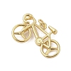 Bicycle Rack Plating Brass Pendants KK-Z074-35G-2