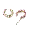 Ion Plating(IP) 304 Stainless Steel Chunky Teardrop Hoop Earrings for Women EJEW-K242-04MC-2